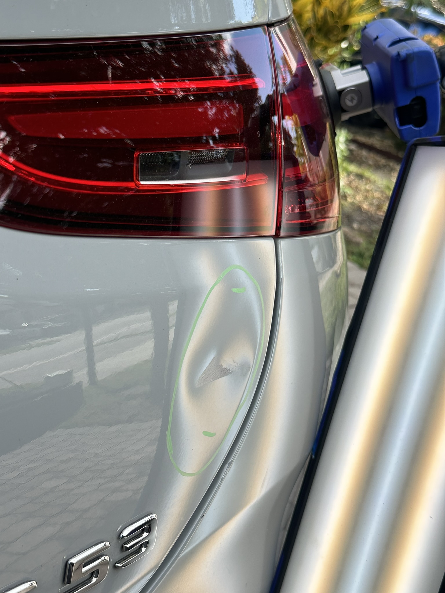 Finished car with factory paint preserved after paintless dent repair, Caliber PDR Miami
